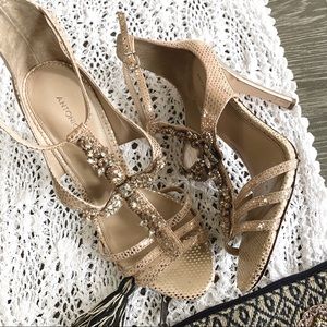 ANTONIO MELANI JEWELED RHINESTONES EMBELLISHED HIGH HEELS SHOES
